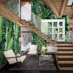 Carta da parati Tropical palm - soggiorno Carta da parati Tropical palm - soggiorno