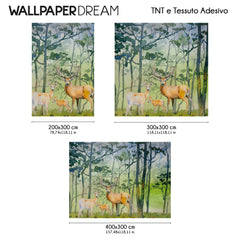 Carta da parati Deer Family dimensioni TNT Carta da parati Deer Family dimensioni TNT