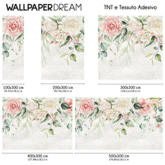 Carta da parati Rose pendenti dimensioni TNT Carta da parati Rose pendenti dimensioni TNT