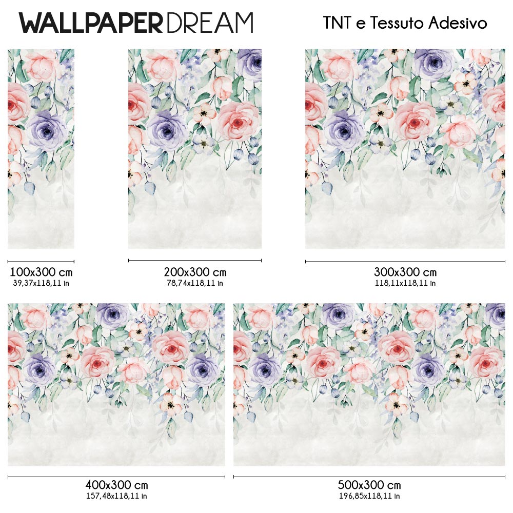 Carta da parati Romantic Roses dimensioni TNT Carta da parati Romantic Roses dimensioni TNT