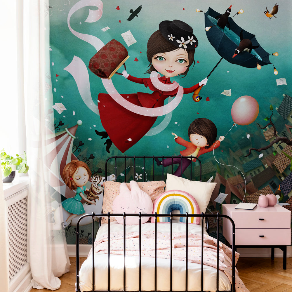Carta da parati Mary Poppins per bambini 2 Carta da parati Mary Poppins per bambini 2
