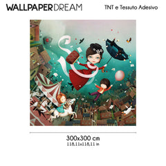 Carta da parati Mary Poppins dimensioni TNT Carta da parati Mary Poppins dimensioni TNT