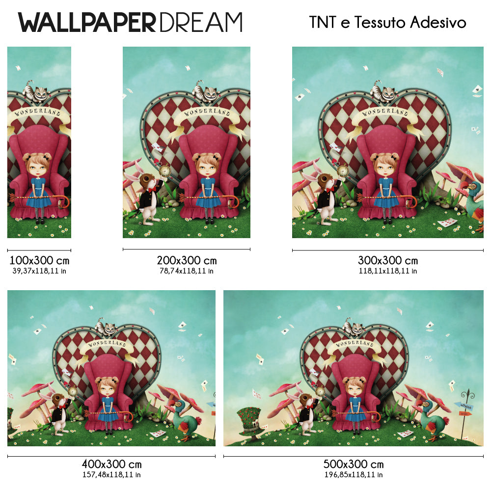 Carta da parati Alice's journey dimensioni TNT Carta da parati Alice's journey dimensioni TNT