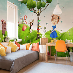 Carta da parati Alice's journey - per bambini Carta da parati Alice's journey - per bambini