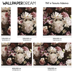 Carta da parati Fiori dipinti dimensioni TNT Carta da parati Fiori dipinti dimensioni TNT