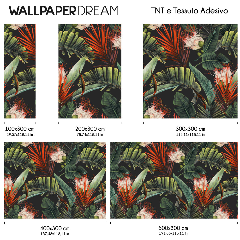 Carta da parati Tropical Leaves dimensioni TNT Carta da parati Tropical Leaves dimensioni TNT