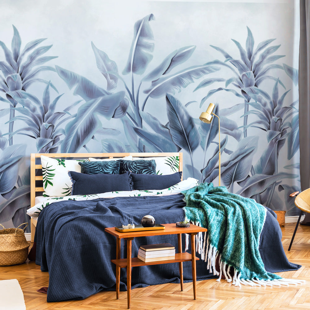 Carta da parati Palms drawing - camera da letto Carta da parati Palms drawing - camera da letto