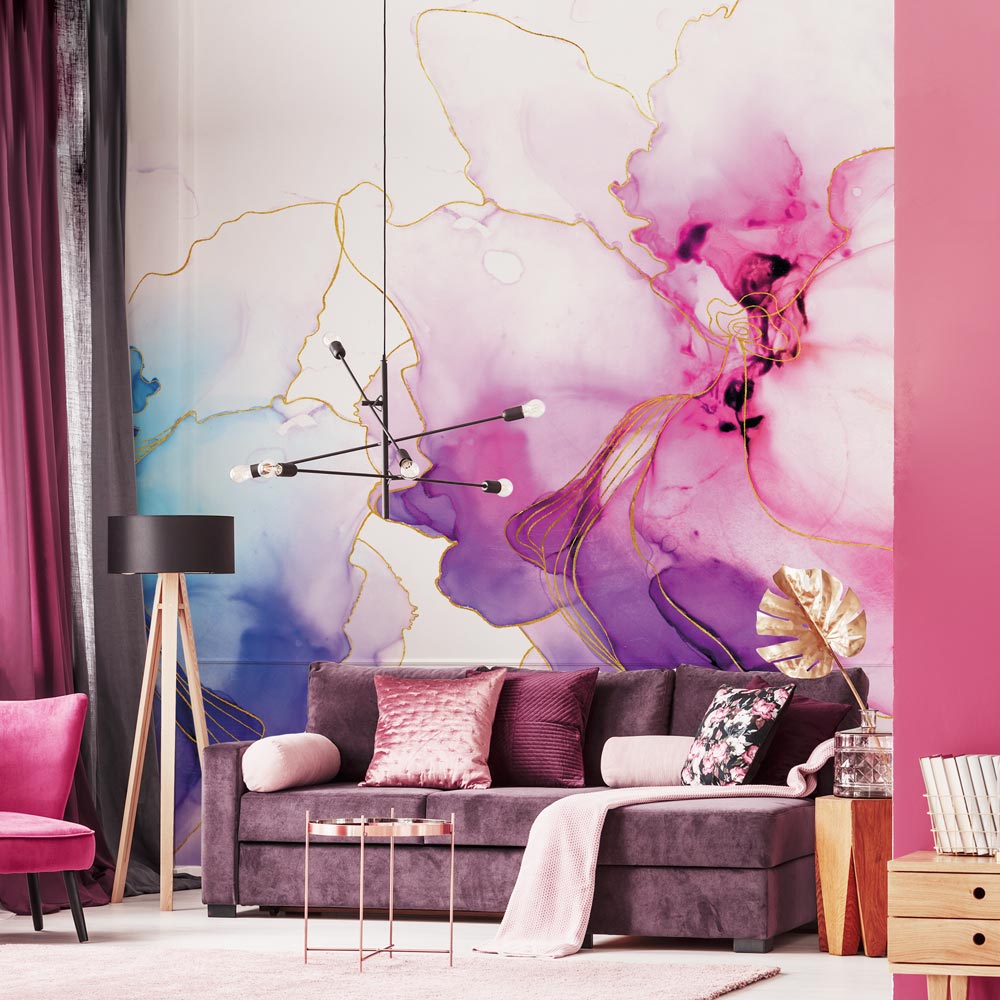 Carta da parati fiori d'acqua - soggiorno Carta da parati fiori d'acqua - soggiorno