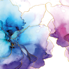 Papel Pintado de flores de tinta Papel Pintado de flores de tinta