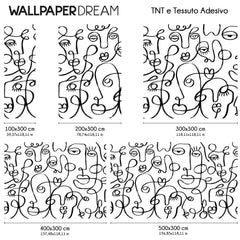 Carta da parati Volti astratti - dimensioni TNT Carta da parati Volti astratti - dimensioni TNT