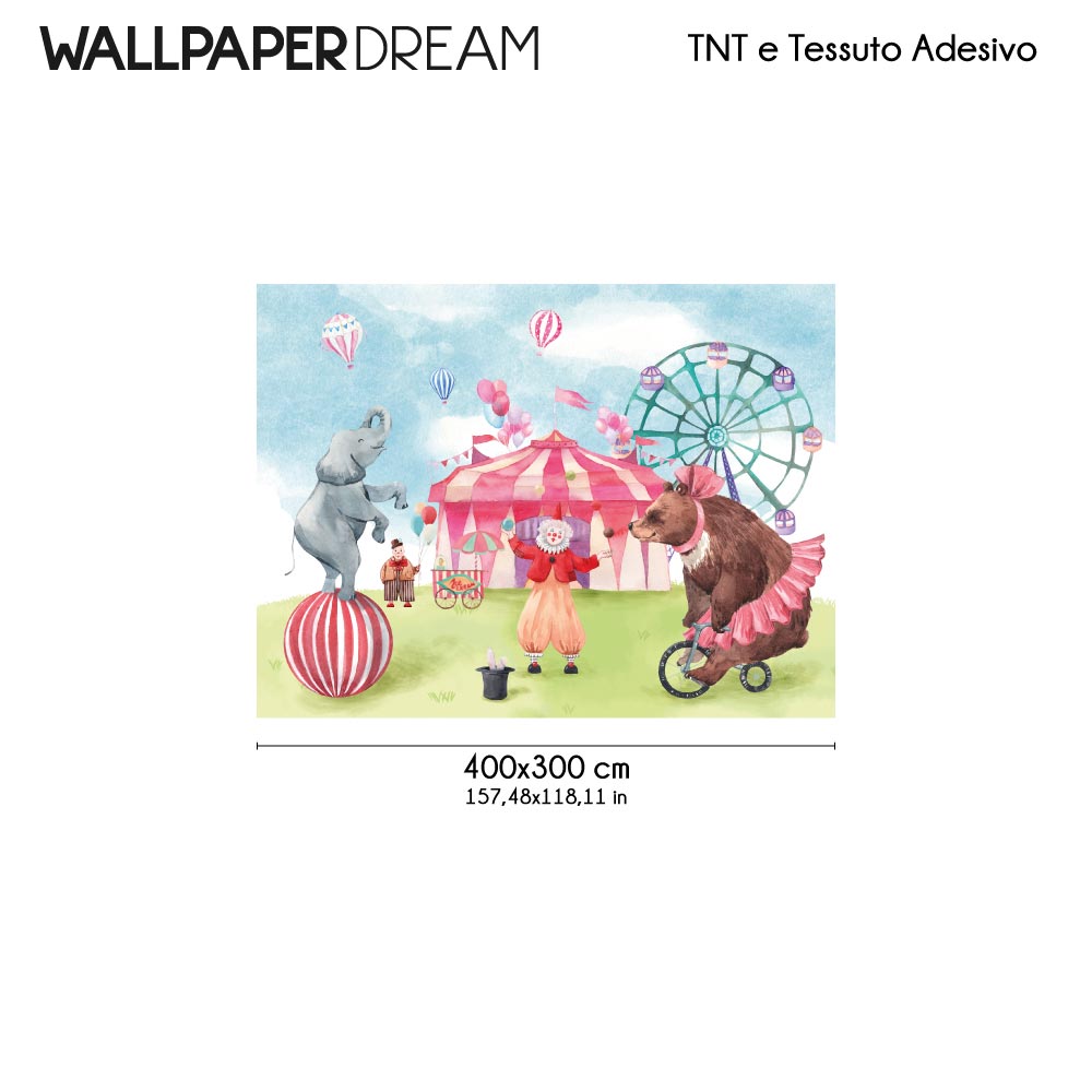 Carta da parati Dolce circo dimensioni TNT Carta da parati Dolce circo dimensioni TNT