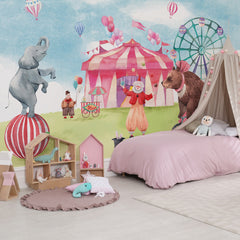 Carta da parati Dolce circo - Camera da letto, per bambini Carta da parati Dolce circo - Camera da letto, per bambini
