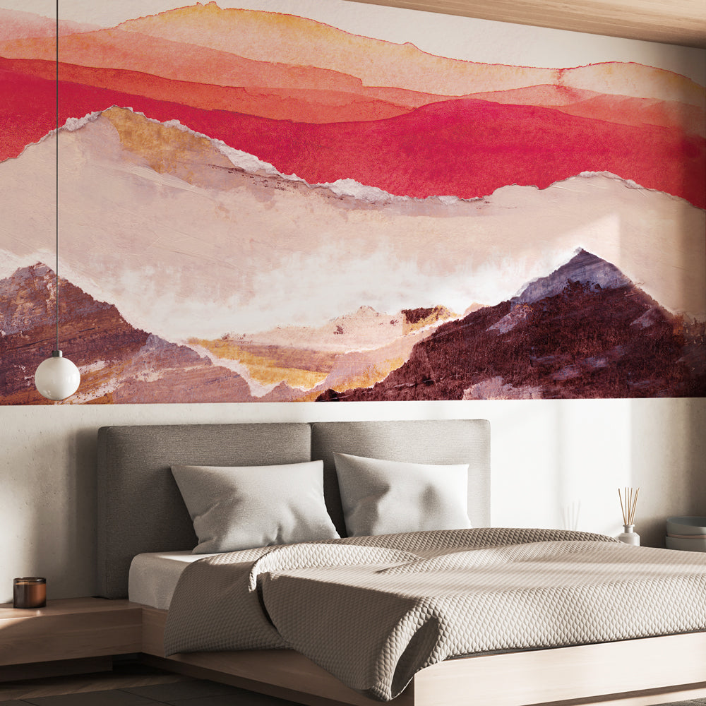 Carta da parati Tramonto astratto - camera da letto Carta da parati Tramonto astratto - camera da letto