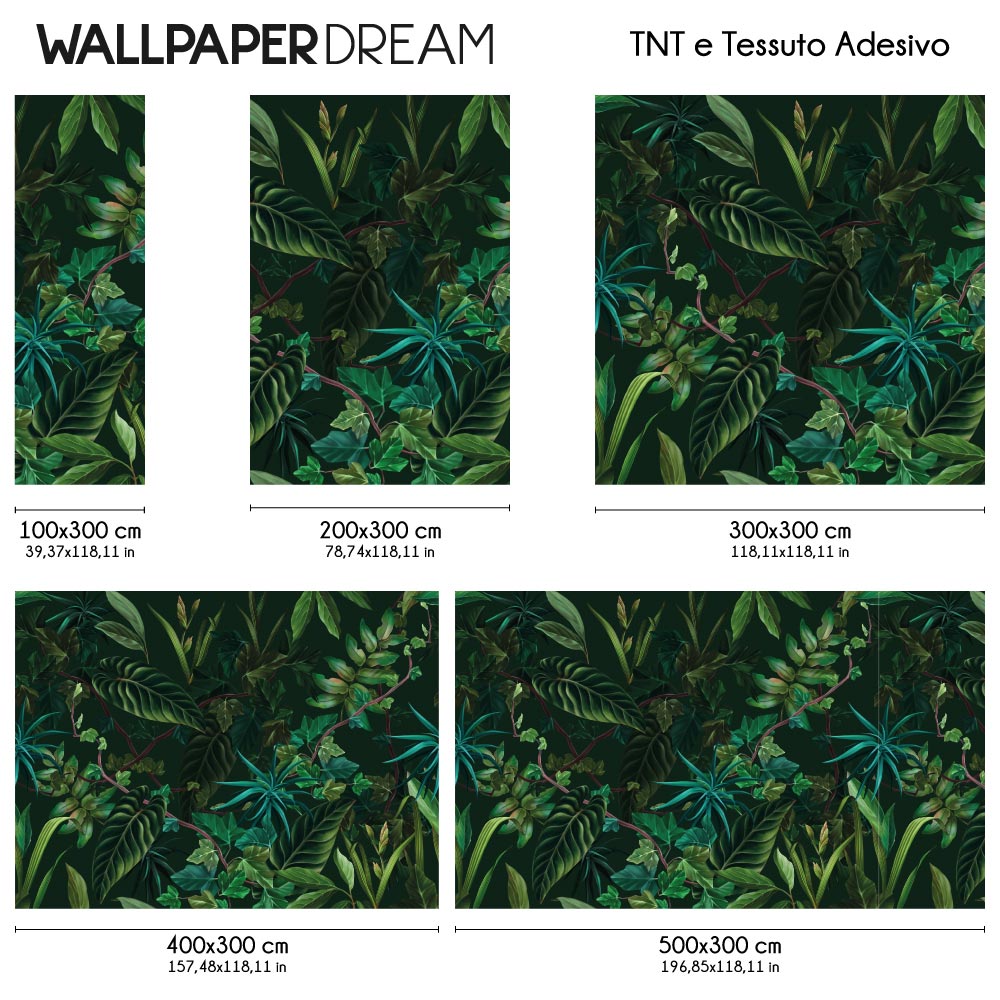 Carta da parati Giardino paradisiaco dimensioni TNT Carta da parati Giardino paradisiaco dimensioni TNT