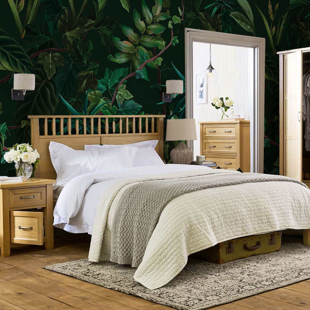 Carta da parati Giardino paradisiaco - camera da letto Carta da parati Giardino paradisiaco - camera da letto