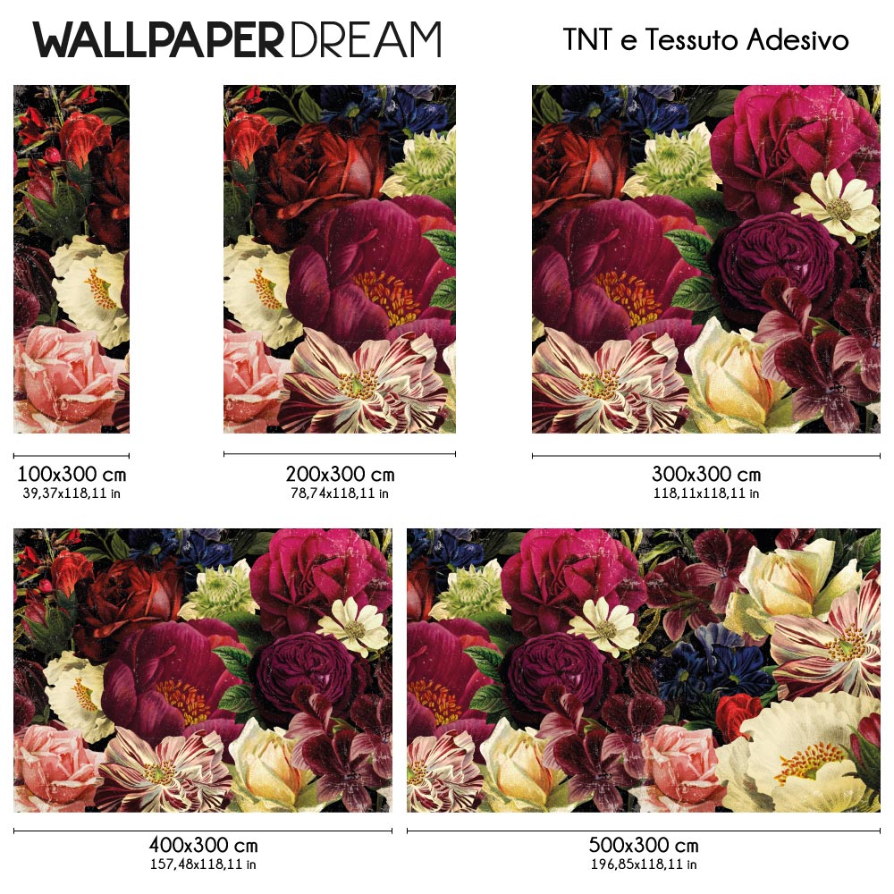 Carta da parati Profumo di rose dimensioni TNT Carta da parati Profumo di rose dimensioni TNT