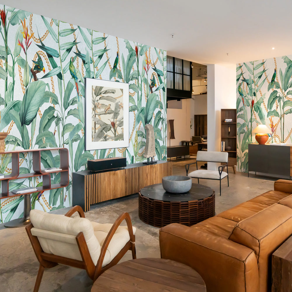 Carta da parati Tropical mint - soggiorno Carta da parati Tropical mint - soggiorno