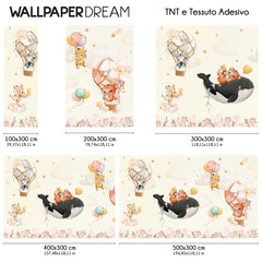 Carta da parati Piccolo zoo volante dimensioni TNT Carta da parati Piccolo zoo volante dimensioni TNT