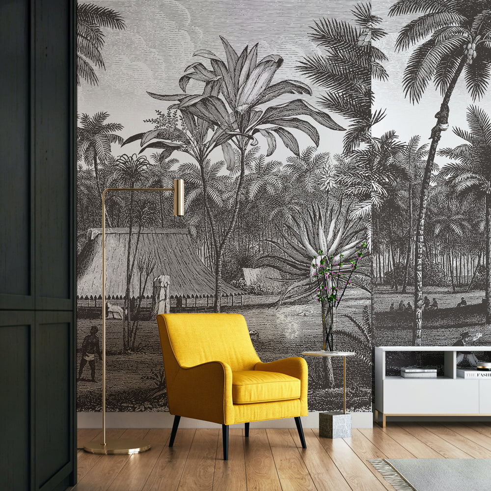 Carta da parati Rifugio tropicale - ufficio Carta da parati Rifugio tropicale - ufficio