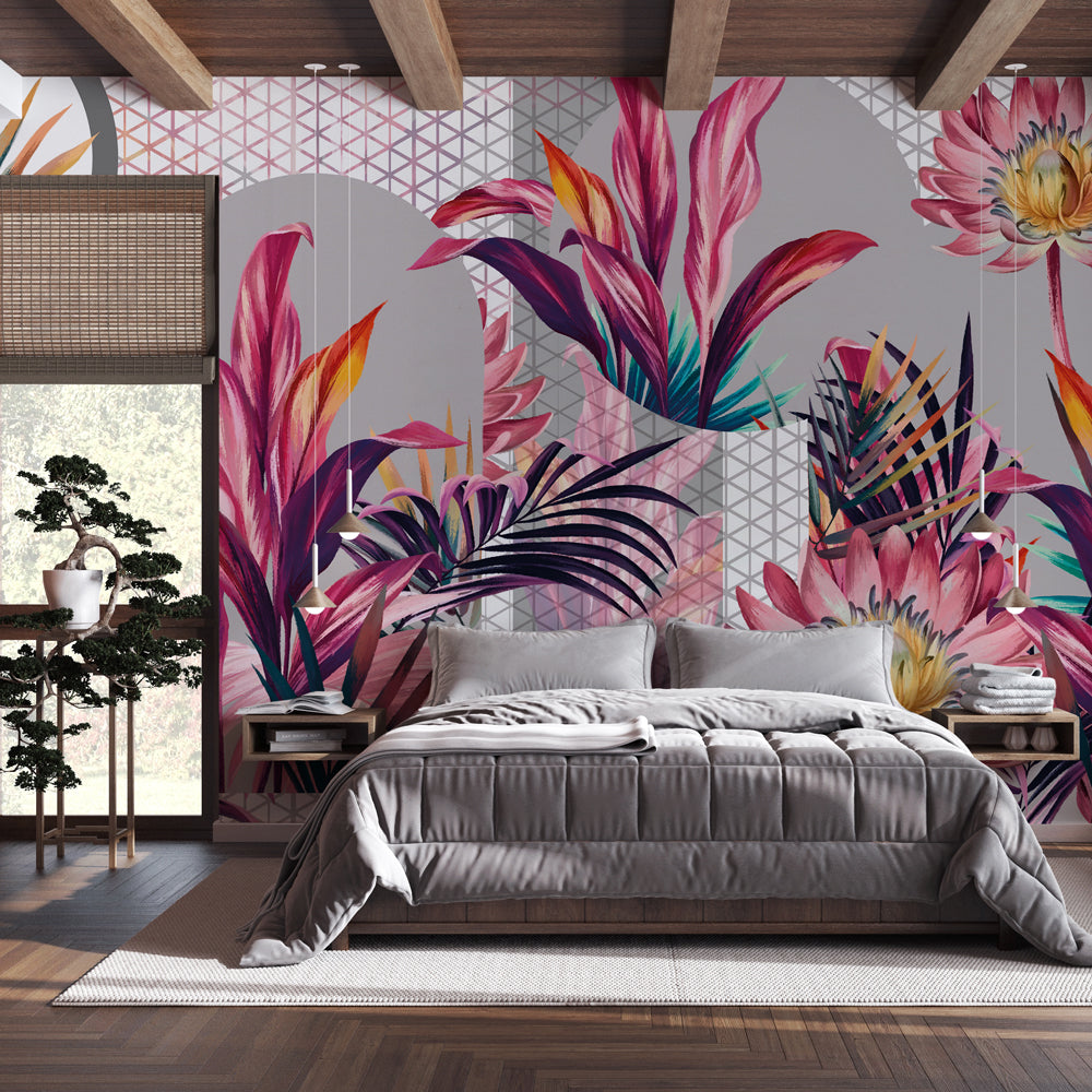 Carta da parati Eleganza Floreale - camera da letto Carta da parati Eleganza Floreale - camera da letto