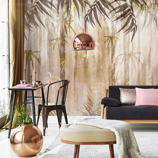 Carta da parati Vintage Bamboo Oasis soggiorno 2
