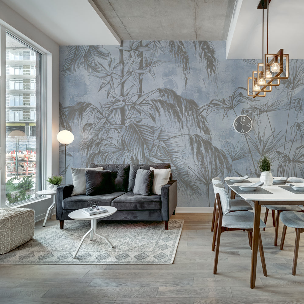 Carta da parati Brushstroke Serenity - sala da pranzo Carta da parati Brushstroke Serenity - sala da pranzo