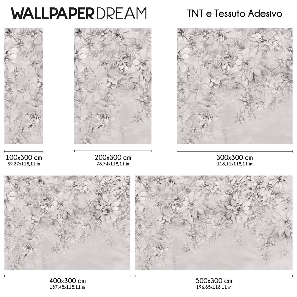 Carta da parati Bouquet etereo dimensioni TNT Carta da parati Bouquet etereo dimensioni TNT