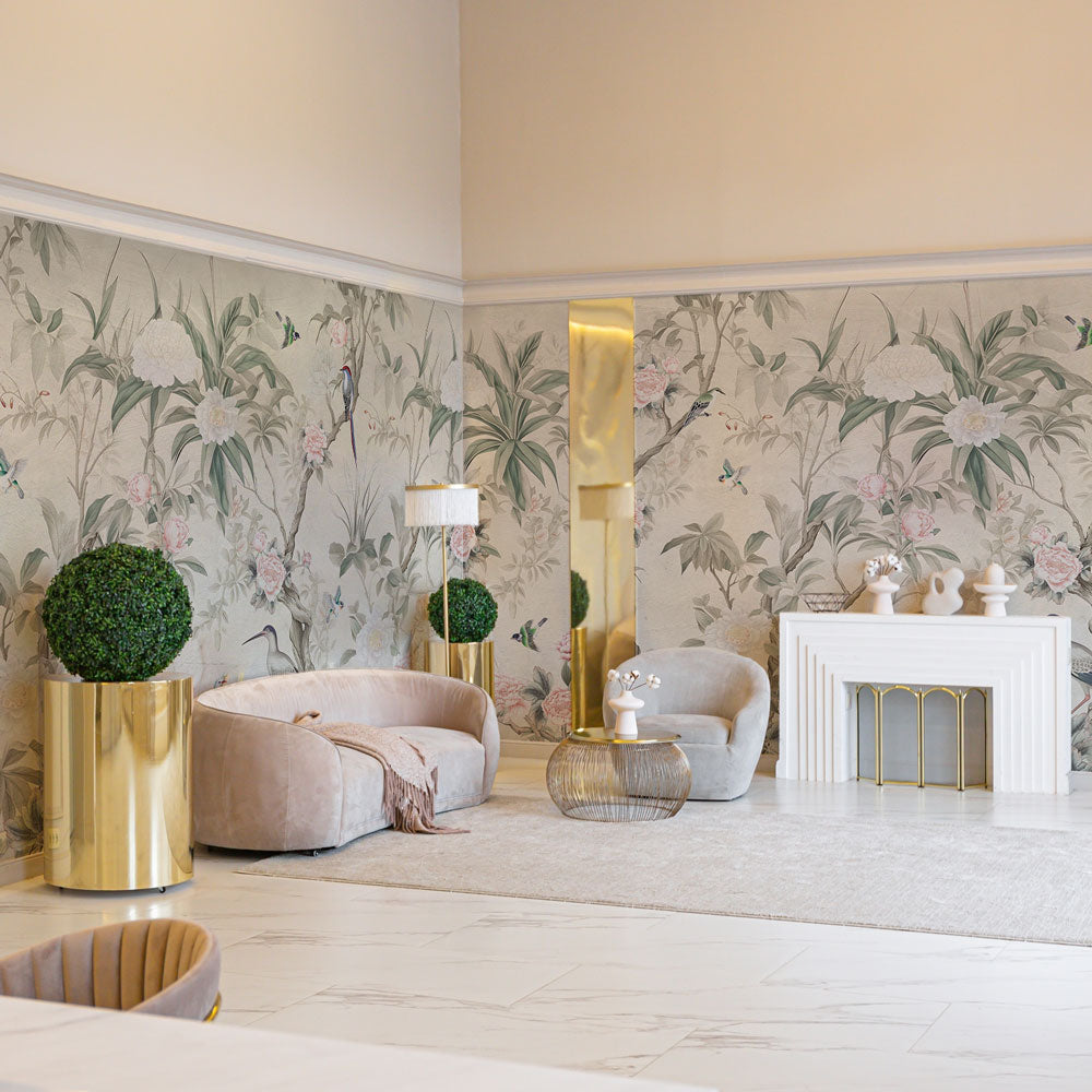 Carta da parati Antichi custodi - soggiorno Carta da parati Antichi custodi - soggiorno