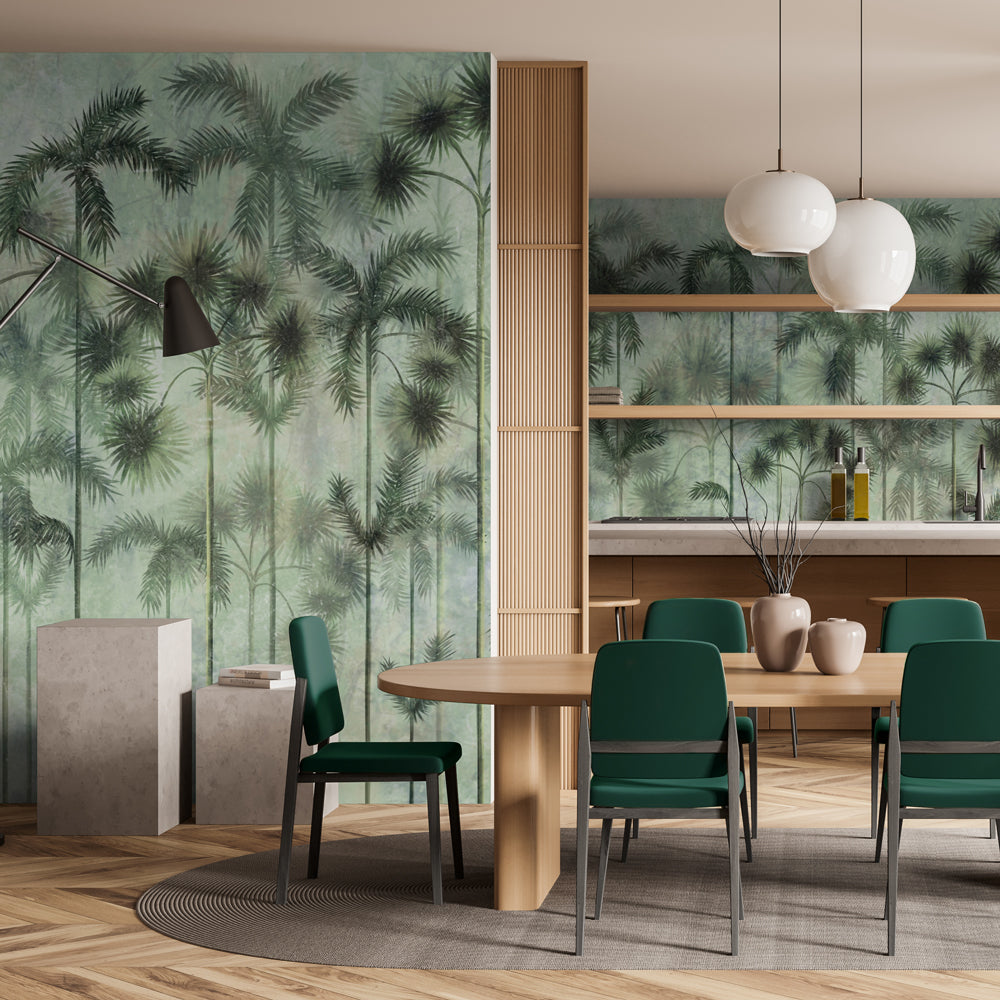 Carta da parati Palme di Carbonera - sala da pranzo Carta da parati Palme di Carbonera - sala da pranzo