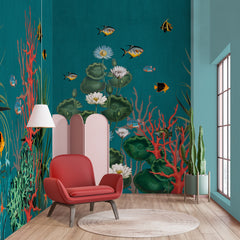 Carta da parati Profondo Blue - soggiorno Carta da parati Profondo Blue - soggiorno