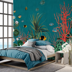 Carta da parati Profondo Blue - camera da letto Carta da parati Profondo Blue - camera da letto