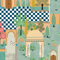 Carta da parati Indian Naive dettaglio Carta da parati Indian Naive dettaglio