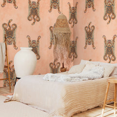 Carta da parati Tigre tibetana - camera da letto Carta da parati Tigre tibetana - camera da letto