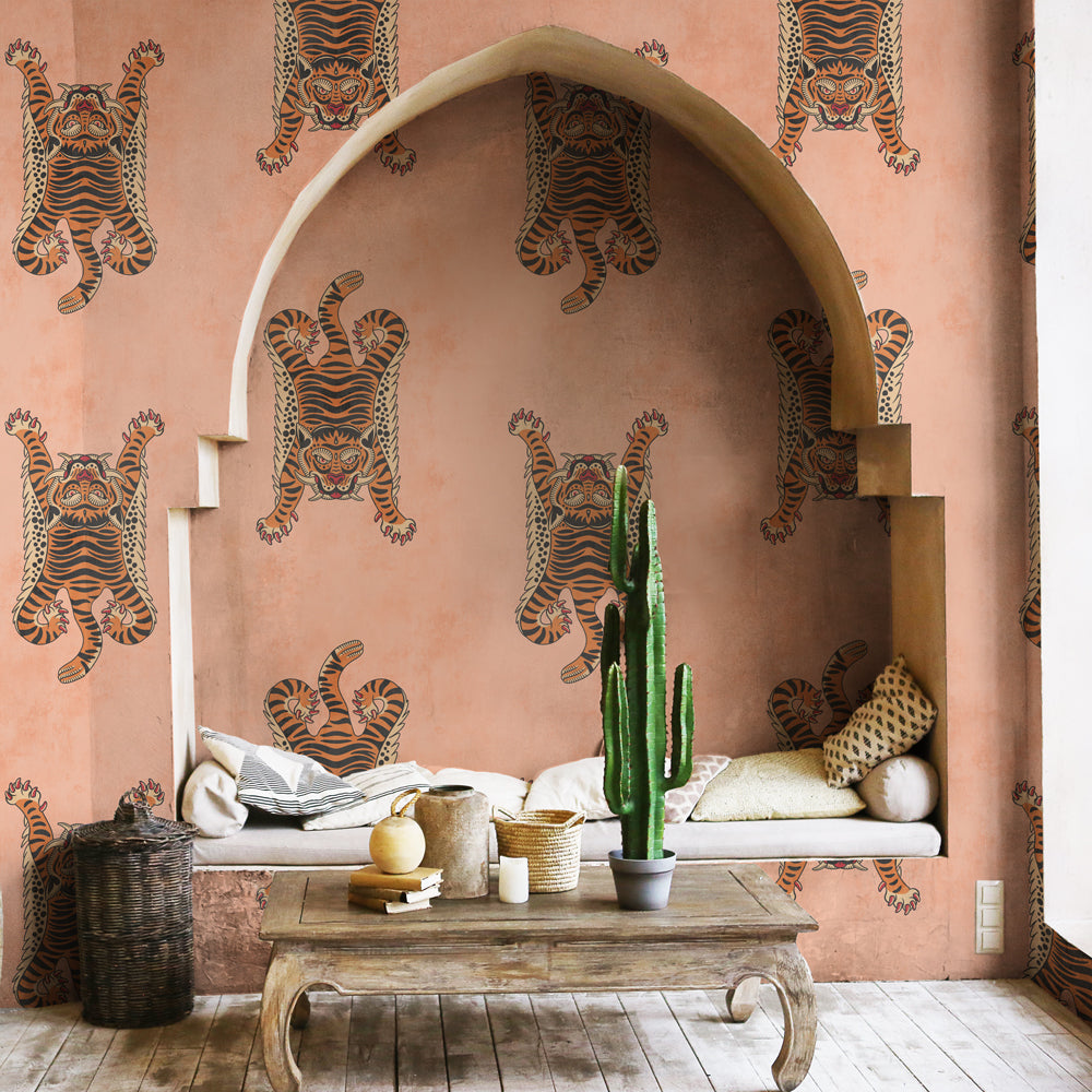 Carta da parati Tigre tibetana - soggiorno Carta da parati Tigre tibetana - soggiorno