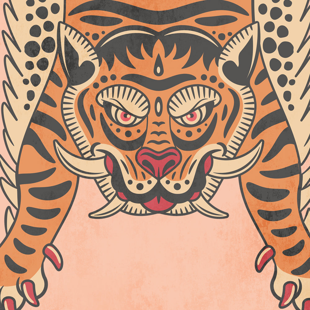 Carta da parati Tigre tibetana dettaglio Carta da parati Tigre tibetana dettaglio