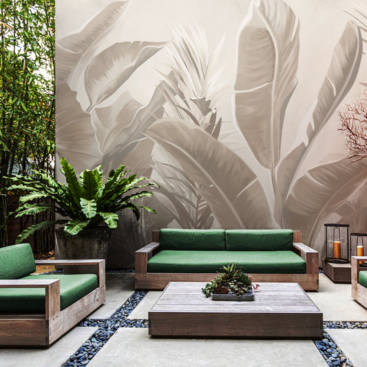 Carta da parati Tropic bomb - esterni | beige