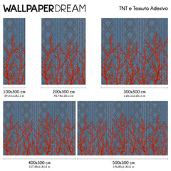 Carta da parati Damascato marino dimensioni TNT Carta da parati Damascato marino dimensioni TNT