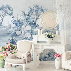 Carta da parati Blue Song - soggiorno Carta da parati Blue Song - soggiorno