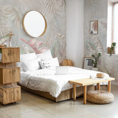 Carta da parati Tropic pastel - camera da letto Carta da parati Tropic pastel - camera da letto