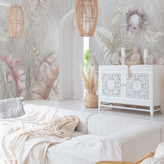 Carta da parati Tropic pastel - soggiorno Carta da parati Tropic pastel - soggiorno