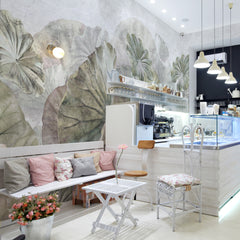 Carta da parati Ninfee delicate - esercizi commerciali Carta da parati Ninfee delicate - esercizi commerciali