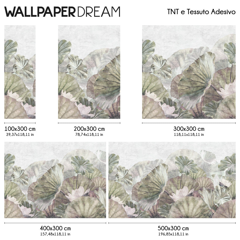 Carta da parati Ninfee delicate dimensioni TNT Carta da parati Ninfee delicate dimensioni TNT
