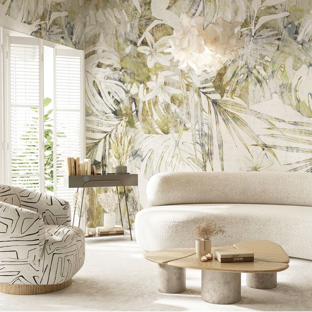 Carta da parati Silk flower - soggiorno Carta da parati Silk flower - soggiorno