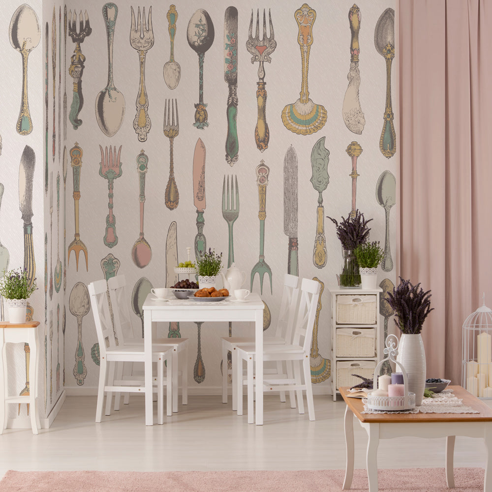 Carta da parati Bon Appétit - sala da pranzo Carta da parati Bon Appétit - sala da pranzo