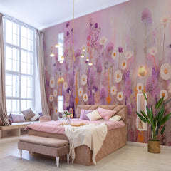 Carta da parati Danza floreale - camera da letto Carta da parati Danza floreale - camera da letto