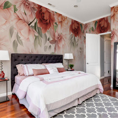 Carta da parati Enchanted Peonies  - camera da letto Carta da parati Enchanted Peonies  - camera da letto