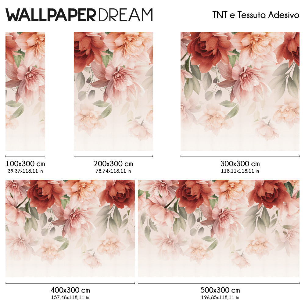 Carta da parati Enchanted Peonies Dimensioni TNT Carta da parati Enchanted Peonies Dimensioni TNT