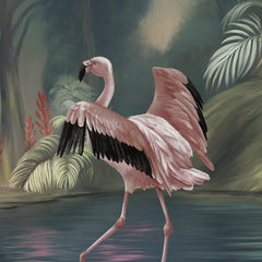 Carta da parati Flamingo lake