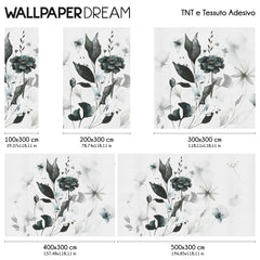 Ink flowers Wall Mural Ink flowers Wall Mural