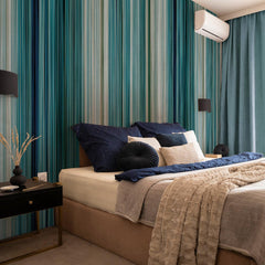 Carta da parati Blue stripes - camera da letto Carta da parati Blue stripes - camera da letto